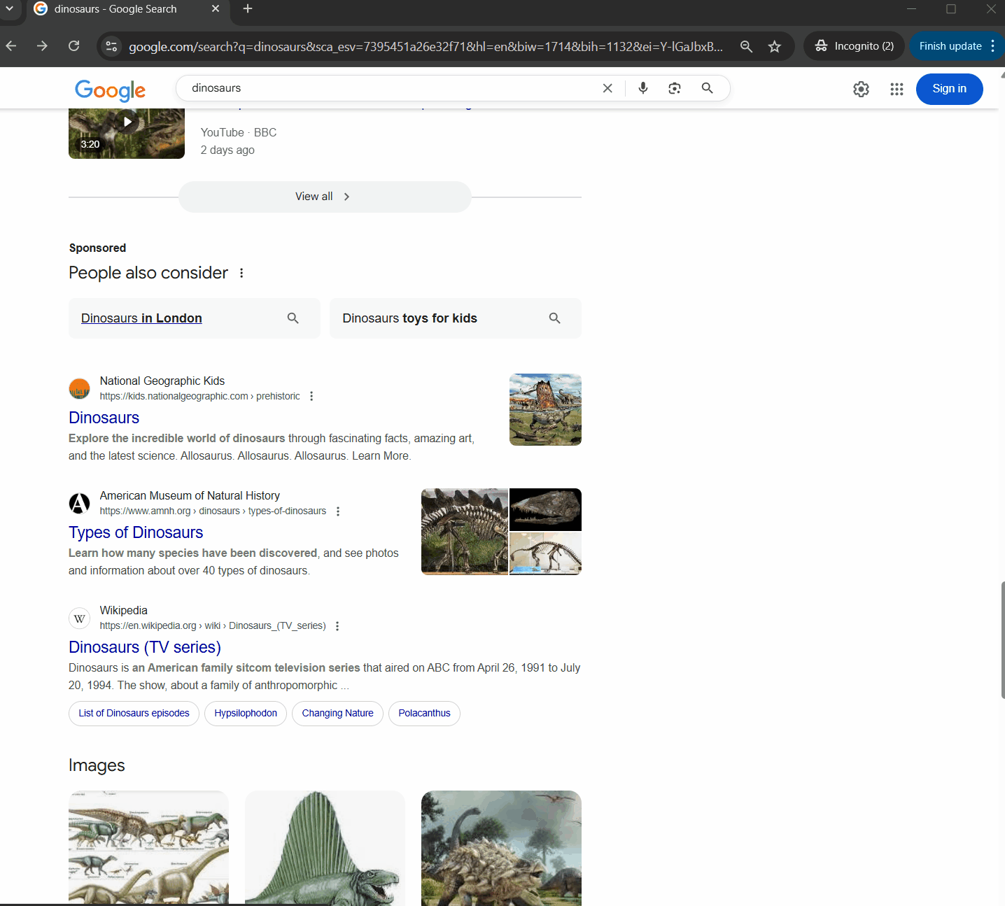 dinosaurs commercial